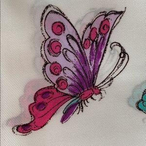Beautiful vintage butterfly design silk scarf